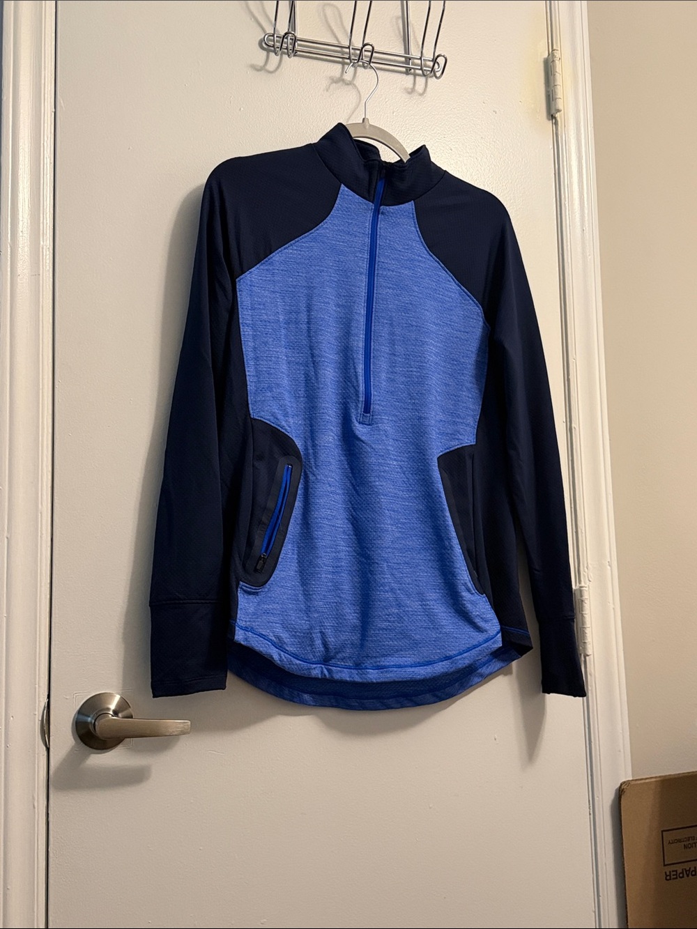 Under Armour Blue and Black Quarter-Zip Pullover